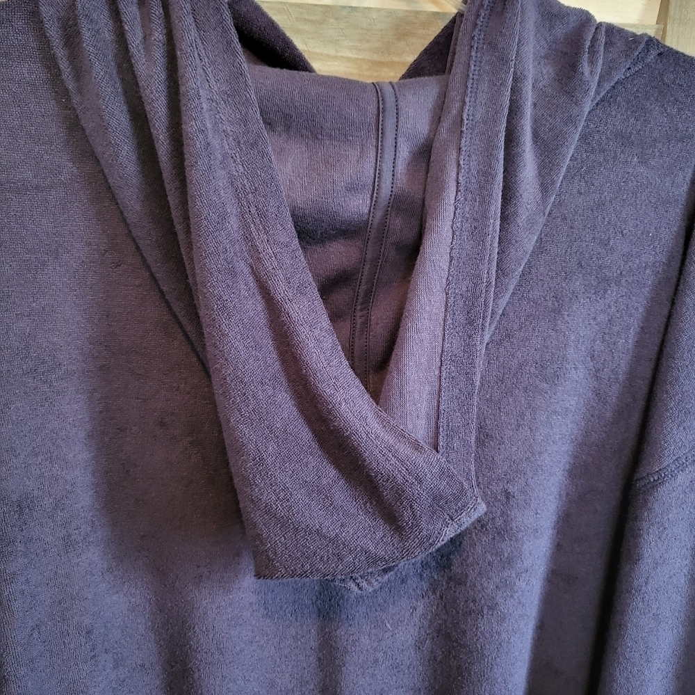 Women's Plus Size Long Sleeve Terry Hooded Shirt | Ava & Viv | 2X - Picture 5 of 14